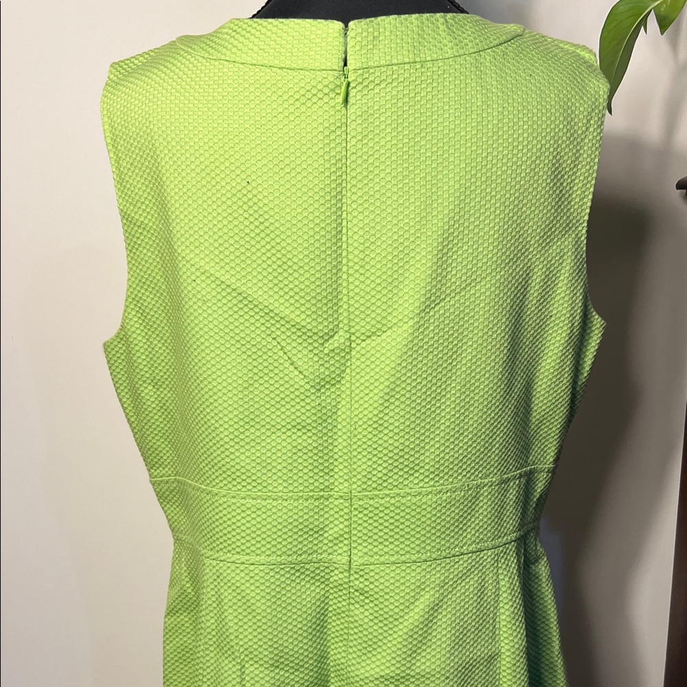 Alfani Lime Green Textured Midi Dress - Picture 4 of 7